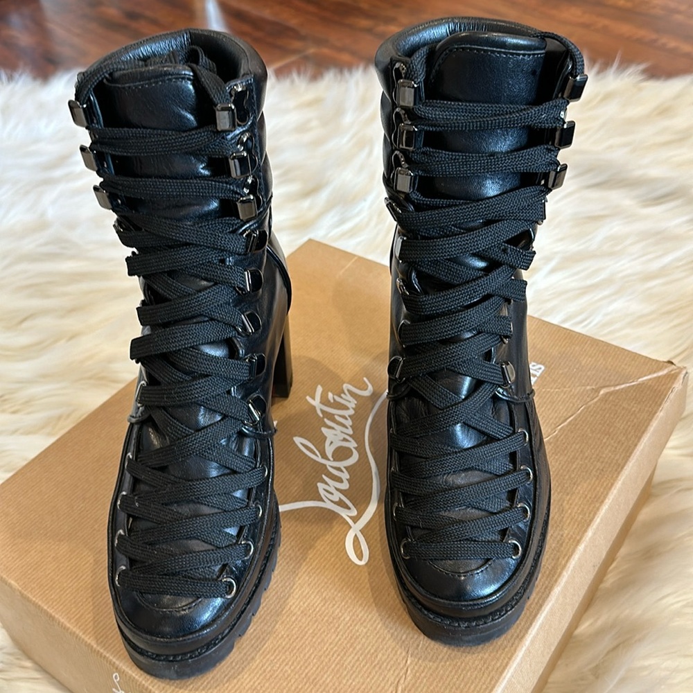 Christian Louboutin Black Combat Boot